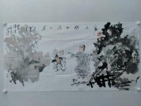 保真书画，张向钧四尺整纸国画，尺寸68.5×136.5cm，软片。张向钧，现为中国美术家协会会员、广东画院签约画家、广东省中国画学会副秘书长、国家文化部中外文化交流中心国韵文华书画院特聘画家、中央文史馆书画院南方分院特聘画家，珠海市古元美术馆研究策划部主任、珠海画院画家、珠海市美协中国画艺委会副主任。作品曾十一次参加中国美协主办的全国性画展，出版多册作品集。