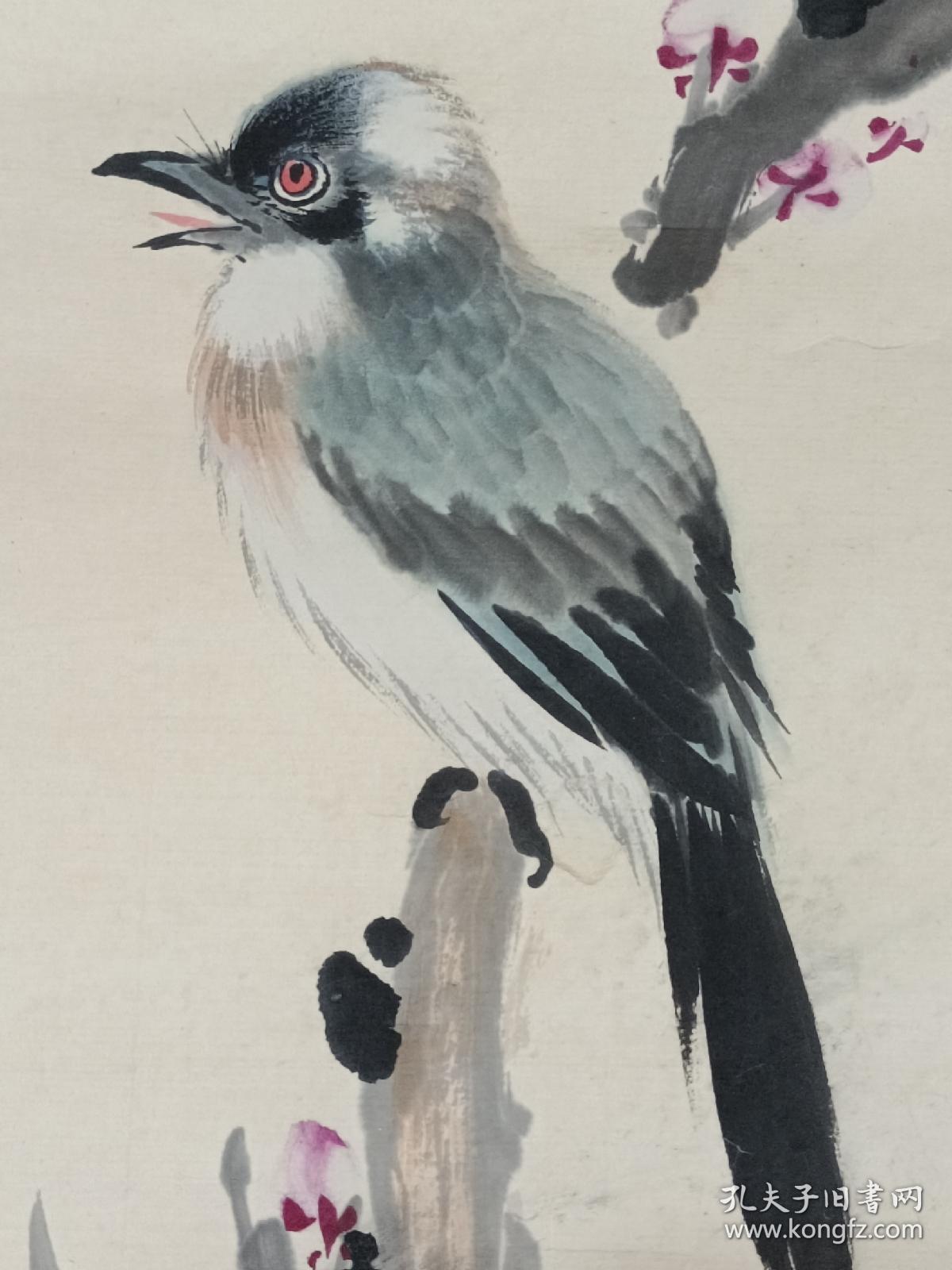 老立轴花鸟画江寒汀