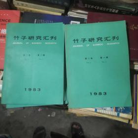 竹子研究汇刊 1983年第二卷，（第一期、第二期）