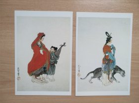 【柜】明信片 吴光宇仕女画选 10张 枚 书品如图