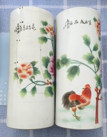 民国帽瓶一对