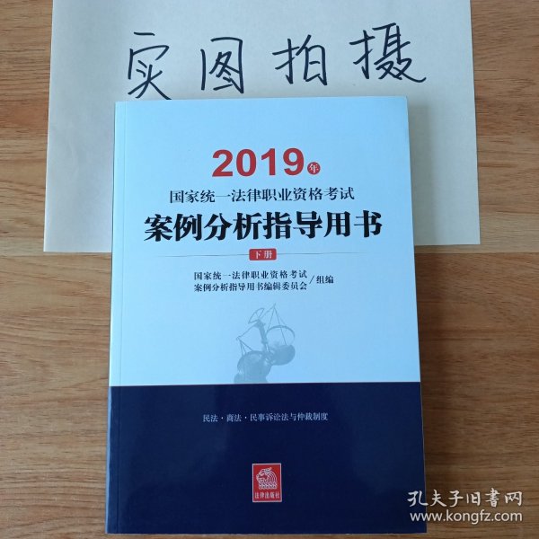 司法考试2019 2019年国家统一法律职业资格考试案例分析指导用书（全2册）