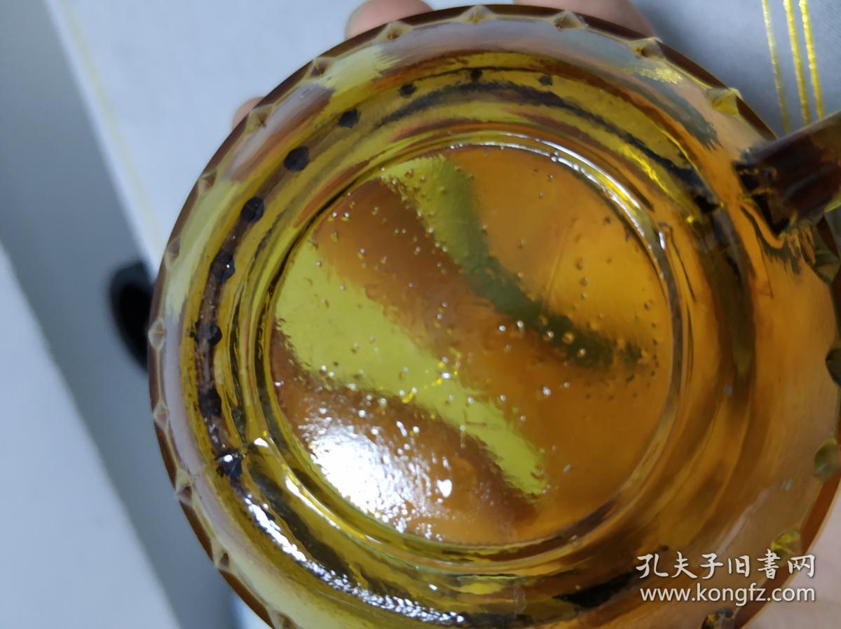 琥珀琉璃咖啡杯 老上海琉璃咖啡杯