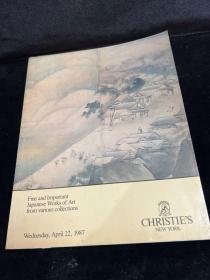 1987年 CHRISTIES NEW YORK 佳士得 拍卖图录