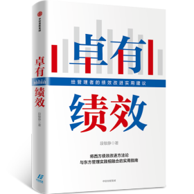 卓有绩效给管理者的绩效改进实用建议段敏静著中信出版社图书