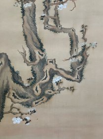 古筆花鸟仙鹤图【藤本木田】大尺幅，逸品稀少，
日本画家。香川県生。名は友路。勲八等瑞宝章受章。国際アカデミー賞受賞。昭和62年（1987）歿、92才