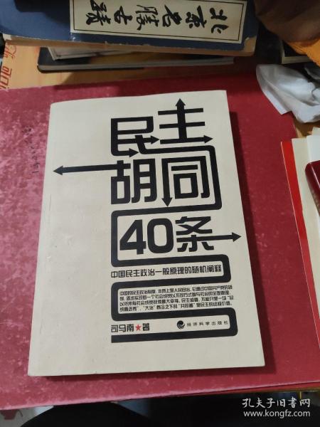 民主胡同40条：中国民主政治一般原理的随机阐释