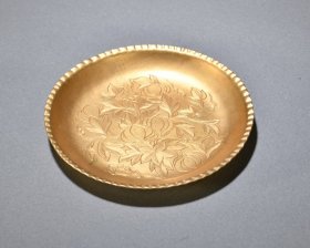 旧藏铜鎏金福瓜纹赏盘