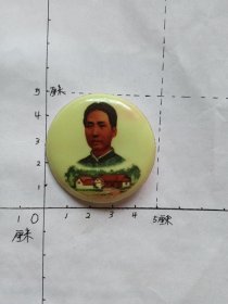 毛主席像章（塑料泡沫 韶山 背面：丹东 ）
