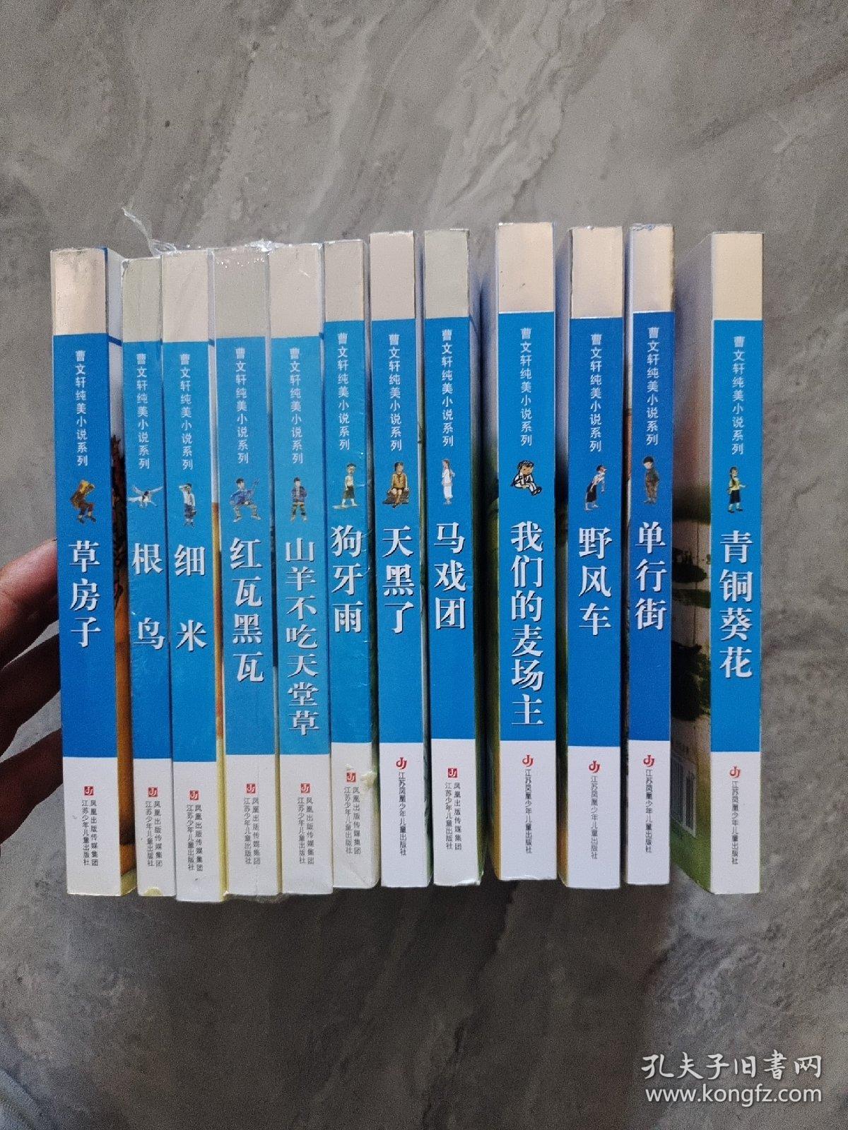 曹文轩纯美小说系列：野风车、单行街、青铜葵花、草房子、我们的麦场主、马戏团、天黑了、山羊不吃天堂草、红瓦黑瓦、根鸟、细米、狗牙雨  12本合售