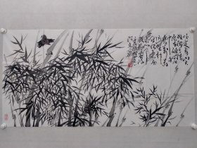 保真书画，著名画家王亚飞老师四尺整纸花鸟画一幅69.5×137cm软片