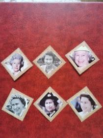 英女王伊丽莎白邮票6枚合售