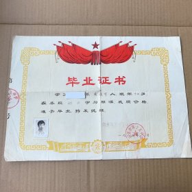 老毕业证书（一九八三年南通市第十五中学）