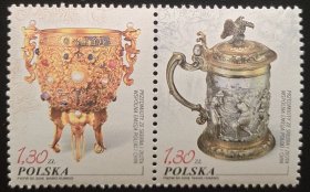 波兰2006年金银器与中国联发邮票2全