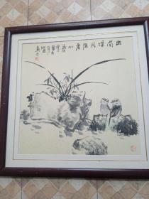 著名画家王迪（阿迪）墨宝一帧（镜芯）