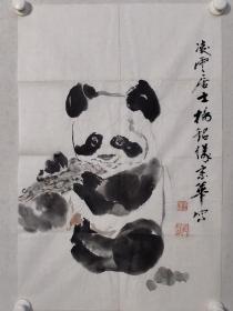 保真书画，张大千嫡传弟子，杨铭仪国画一幅，尺寸69×46cm，软片，