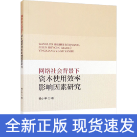 网络社会背景下资本使用效率影响因素研究