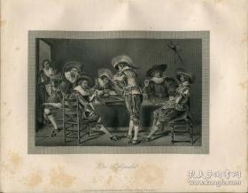 1853年钢版画《游戏》26×21厘米