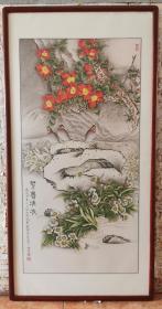 檀东铿花鸟一套中堂三张四尺136+66cm画心135+33X2对联纯手绘。可挂私人别墅高档会所。证券中心。已表镜片160+80/160+145X2
如需画框另外计费。本店1:1拍摄，每张都如图片看到的一模一样。因人工成本高