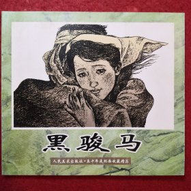 珍品，连环画《黑骏马》魏小明绘，24开，五十年连环画收藏精品 ， 人民美术出版社， 一版一印,