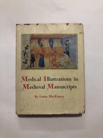 英文原版 Medical Illustrations in Medieval Manuscripts中世纪手稿中的医学图 有60页铜版彩色考古图片