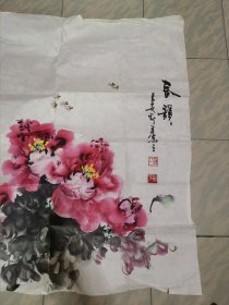 刘新平牡丹画一幅