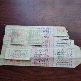 1988年1月差旅费报告单（留坝至汉中轿车票3.5张，汉中至随州硬座火车票4张，安康至随州硬座火车票4.5张，陕西公共汽车1张）