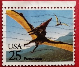 美国邮票 1989年 史前动物 恐龙 4-2 信销