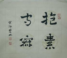 书画名家笔墨真迹  著名禅意书画家贾双林书法作品:抱素守寂