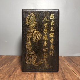 珍藏檀木刻工百宝盒1