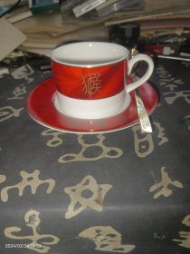 雀巢咖啡杯 2004 猴年 限量珍藏版 杯碟勺一套