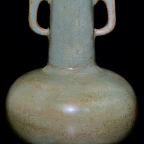 宋汝窑象耳瓶 23/14.5厘米