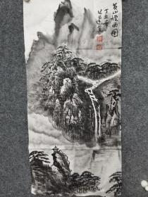 安徽著名画家，郭公达山水画作品