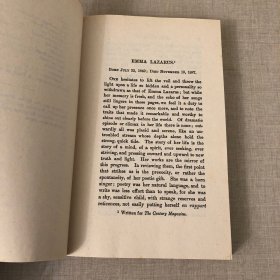 The Poems of Emma Lazarus 爱玛·拉札勒斯诗集 英文原版