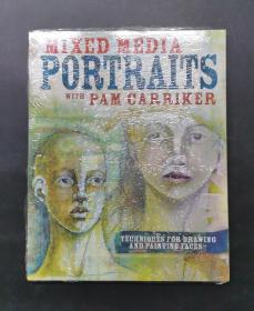 （进口英文原版）Mixed Media Portraits with Pam Carriker: Techniques for Drawing and Painting Faces（塑封未拆）