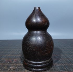 旧藏精品黑檀木葫芦扳指盒 收藏送礼佳品