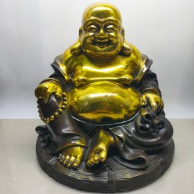 铜大弥勒佛财神一个 重约8000克