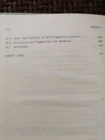 Self-Organizing Control of Stochastic Systems 〔随机系统的自组织控制〕〔目录见图〕