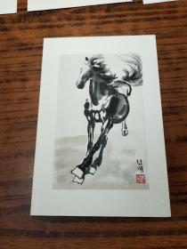 朵云轩木版水印真品《悲鸿画马》8张一套全 ，【带函套，带朵云轩原始发票】