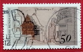 联邦德国邮票 西德 1975年 欧洲古迹保护年 4-2 信销