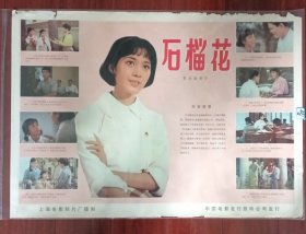 《石榴花》彩色故事片（1983年上映）——电影海报《石榴花》龚雪等主演，上海电影制片厂摄制，中国电影发行放映公司发行(2开)——更多年画请进店选拍选购！藏号D138