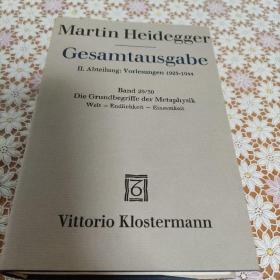 Martin Heidegger Gesamtausgabe Band 29/30 巻 Die Grundbegriffe der Metaphysik : Welt, Endlichkeit, Einsamkeit