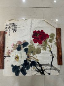 上海画家 张关林 富贵一幅 尺寸：68*68cm
擅长花鸟，画得一手活灵活现的牡丹。现任海墨画社、牡丹画院画师、苍松画社、东方艺术院指导老师。