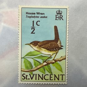 英属圣文森特1970,鸟类普票,0.5c,全新1枚