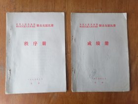 中华人民共和国阿尔巴尼亚人民共和国射击友谊比赛秩序册/成绩册（2本合售）