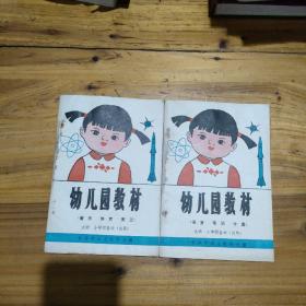 幼儿园教材[音乐体育美工][语言常识计算]大班，小学预备班[试用]2本合售