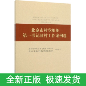 北京市村党组织第一书记驻村工作案例选