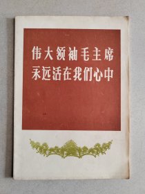 伟大领袖毛主席永远活在我们心中，实物拍照