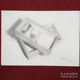 林飞龙 手绘素描画 西画油画素描水粉字画 国画老物件。近现代西画油画大艺术家作品，水粉素描油画艺术大师级人物。画心尺寸37×26cm