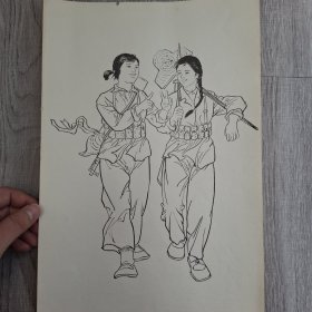 70年代绘画作品（毛笔画）6